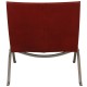 Poul Kjærholm PK-22 chair in indian red aniline leather