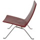 Poul Kjærholm PK-22 chair in indian red aniline leather