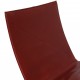 Poul Kjærholm PK-22 chair in indian red aniline leather