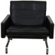 Poul Kjærholm PK-31/1 loungechair in black leather 1999