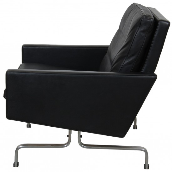 Poul Kjærholm PK-31/1 loungechair in black leather 1999