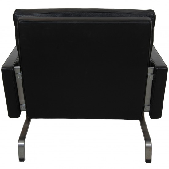 Poul Kjærholm PK-31/1 loungechair in black leather 1999