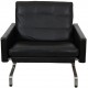 Poul Kjærholm PK-31/1 lounge chair in black leather 1999