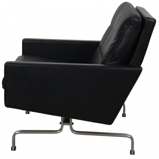 Poul Kjærholm PK-31/1 lounge chair in black leather 1999