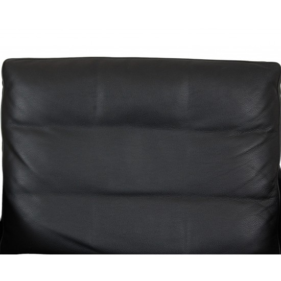 Poul Kjærholm PK-31/1 lounge chair in black leather 1999
