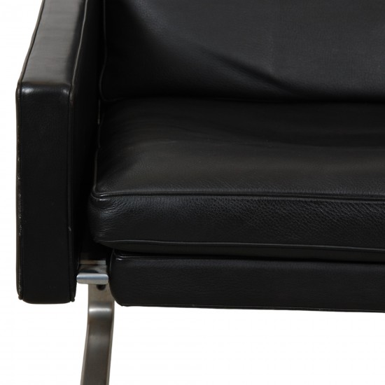 Poul Kjærholm PK-31/1 lounge chair in black leather 1999