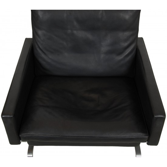 Poul Kjærholm PK-31/1 Loungechair in black leather