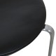 Poul Kjærholm PK-33 stool in black Aura leather