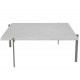 Poul Kjærholm PK-61 coffeetable of white marble