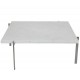 Poul Kjærholm PK-61 coffeetable of white marble with a small chip