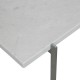 Poul Kjærholm PK-61 coffeetable of white marble with a small chip