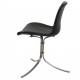 Poul Kjærholm PK-9 chair in black Aura leather