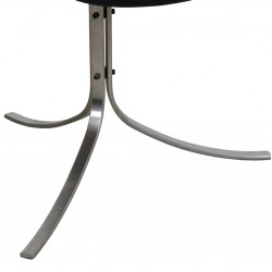 Poul Kjærholm PK-9 chair in black Aura leather