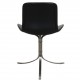 Poul Kjærholm PK-9 chair in black Aura leather