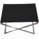 Poul Kjærholm PK-91 stool in black Aura leather