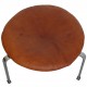 Poul Kjærholm PK-33 footstool in cognac leather by E. Kold Christensen