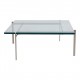 Poul Kjærholm Pk-61 coffee table with a new glass tabletop 