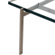 Poul Kjærholm Pk-61 coffee table with a new glass tabletop 