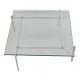 Poul Kjærholm Pk-61 coffee table with a new glass tabletop 