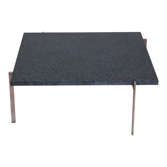 Poul Kjærholm PK-61 black granite coffee table 80x80