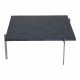 Poul Kjærholm PK-61 black granite coffee table 80x80