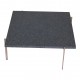 Poul Kjærholm PK-61 black granite coffee table 80x80