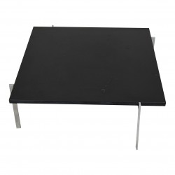 Poul Kjærholm PK-61 sofabord i sort skiffer 80x80 Poul Kjærholm PK-61 sofabord i sort skiffer 80x80