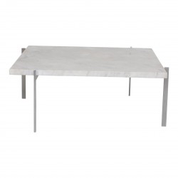 Poul Kjærholm PK-61 hvidt marmorbord 80x80 Poul Kjærholm PK-61 hvidt marmorbord 80x80