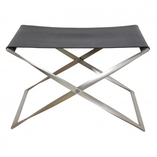 Poul Kjærholm PK-91 Folding chair in black leather