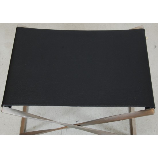 Poul Kjærholm PK-91 Folding chair in black leather