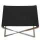 Poul Kjærholm PK-91 folding chair in black leather