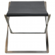 Poul Kjærholm PK-91 folding chair in black leather