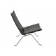 Poul Kjærholm PK-22 lounge chair in patinated black leather