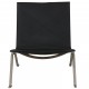 Poul Kjærholm PK22 lounge chair in black aura leather