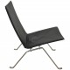 Poul Kjærholm PK22 lounge chair in black aura leather