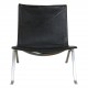 Poul Kjærholm PK-22 chair by Kold Christensen  in black leather