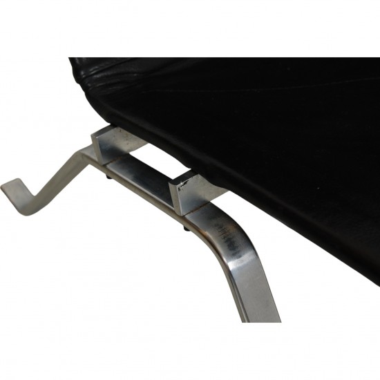 Poul Kjærholm PK-22 chair by Kold Christensen  in black leather