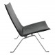 Poul Kjærholm PK-22 chair by Kold Christensen  in black leather
