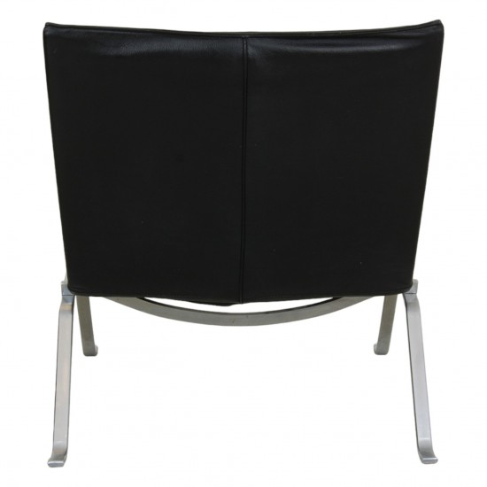 Poul Kjærholm PK-22 chair by Kold Christensen  in black leather