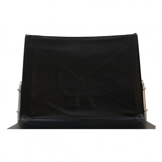 Poul Kjærholm PK-22 chair by Kold Christensen  in black leather