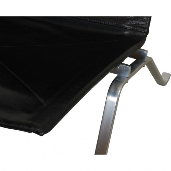 Poul Kjærholm PK-22 chair by Kold Christensen  in black leather