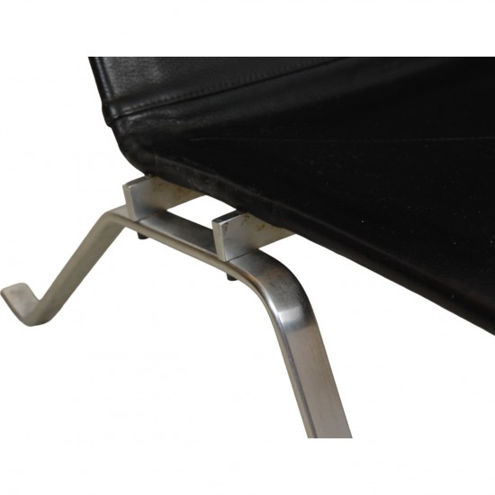Poul Kjærholm PK22 chair in black leather by Kold Christensen
