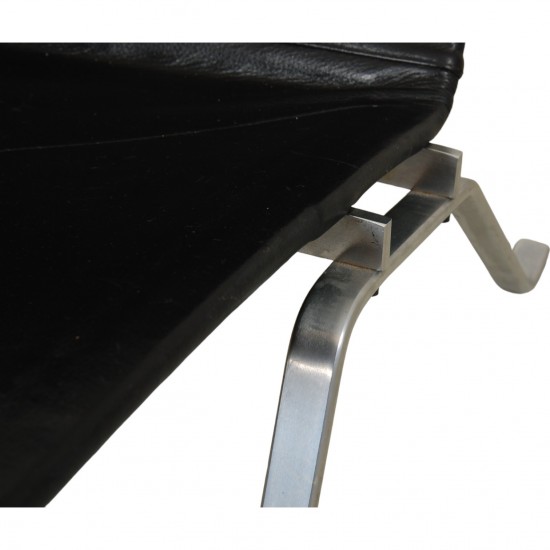 Poul Kjærholm PK22 chair in black leather by Kold Christensen