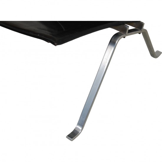 Poul Kjærholm PK22 chair in black leather by Kold Christensen