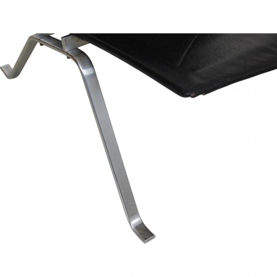 Poul Kjærholm PK22 chair in black leather by Kold Christensen