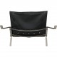 Poul Kjærholm PK22 chair in black leather by Kold Christensen