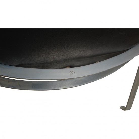 Poul Kjærholm PK22 chair in black leather by Kold Christensen