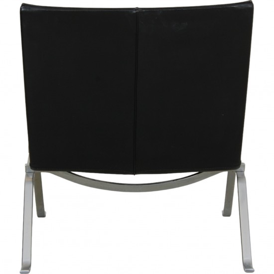 Poul Kjærholm PK22 chair in black leather by Kold Christensen
