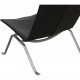 Poul Kjærholm PK22 chair in black leather by Kold Christensen