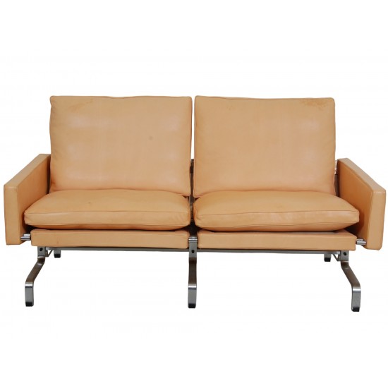 Poul Kjærholm PK-31 2.seater sofa in natural leather